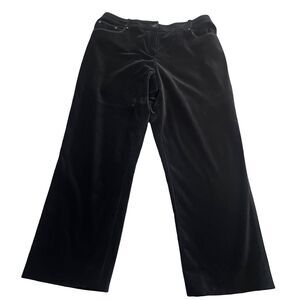 Vintage Carlisle Pants Women's Size 18 Black Velvet Smooth! Stretch 36" x 27.5"